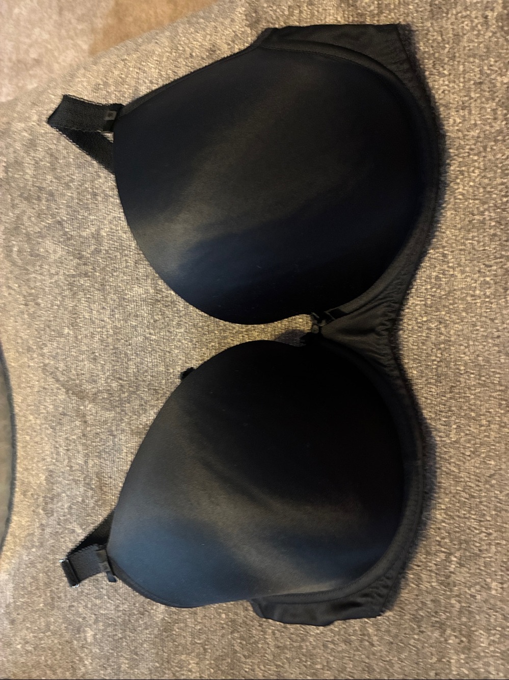 Freya 4234 Deco Underwire Seamless Molded Plunge Bra Black 38G (DDDD)